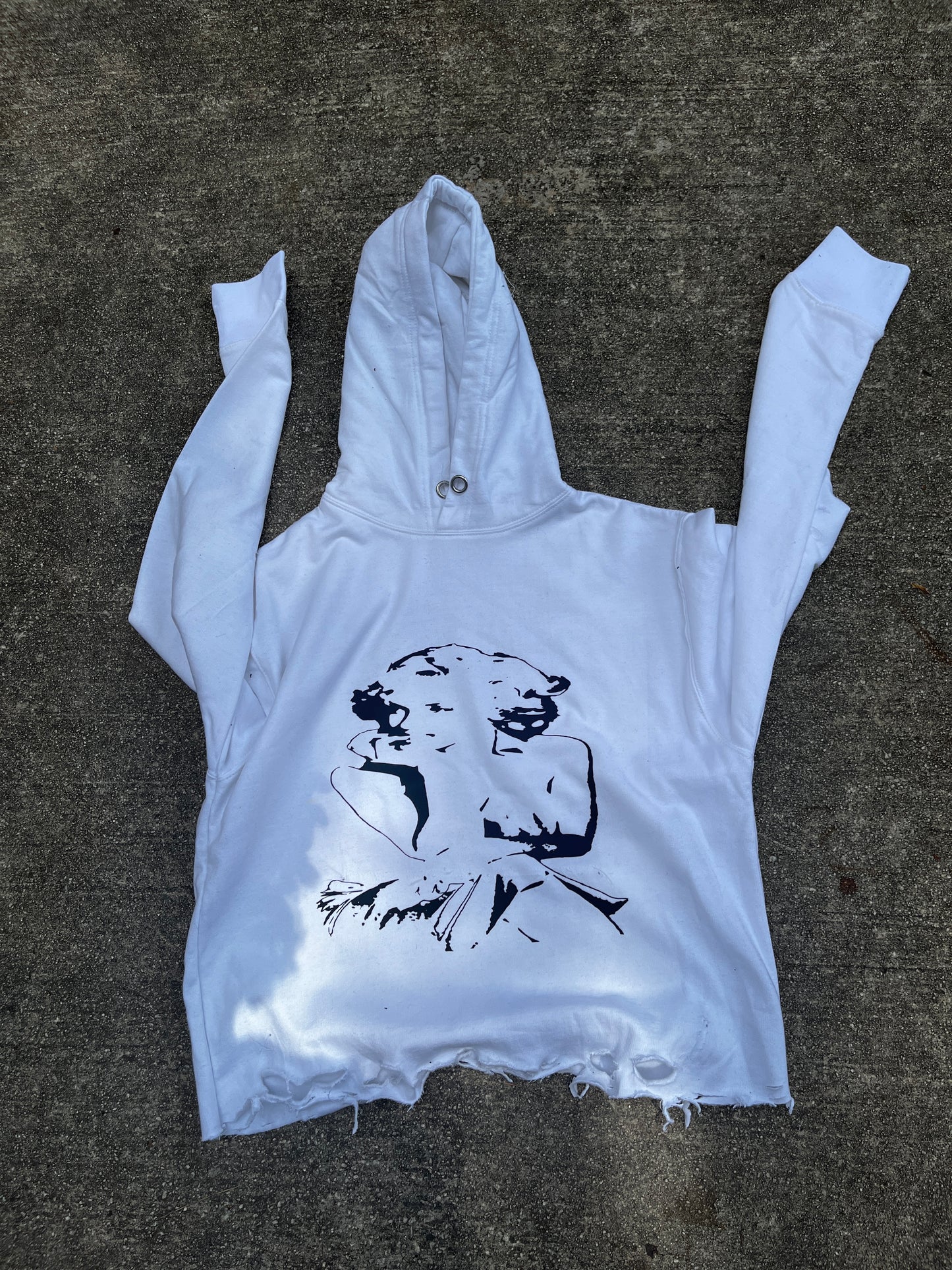 Marlyn Monroe Cropped Hoodie