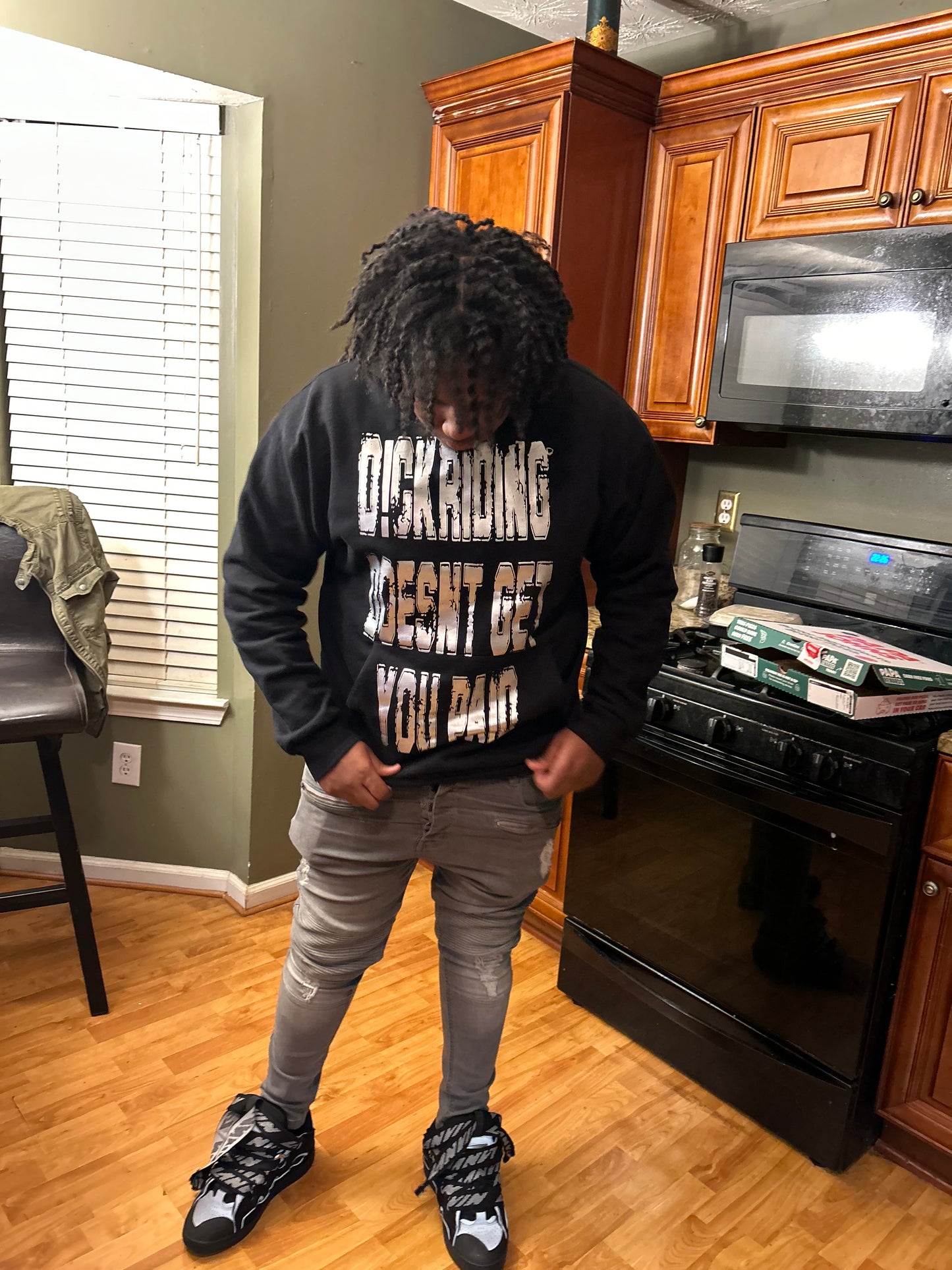 “D!CKRIDING DOESNT GET YOU PAID” HOODIE